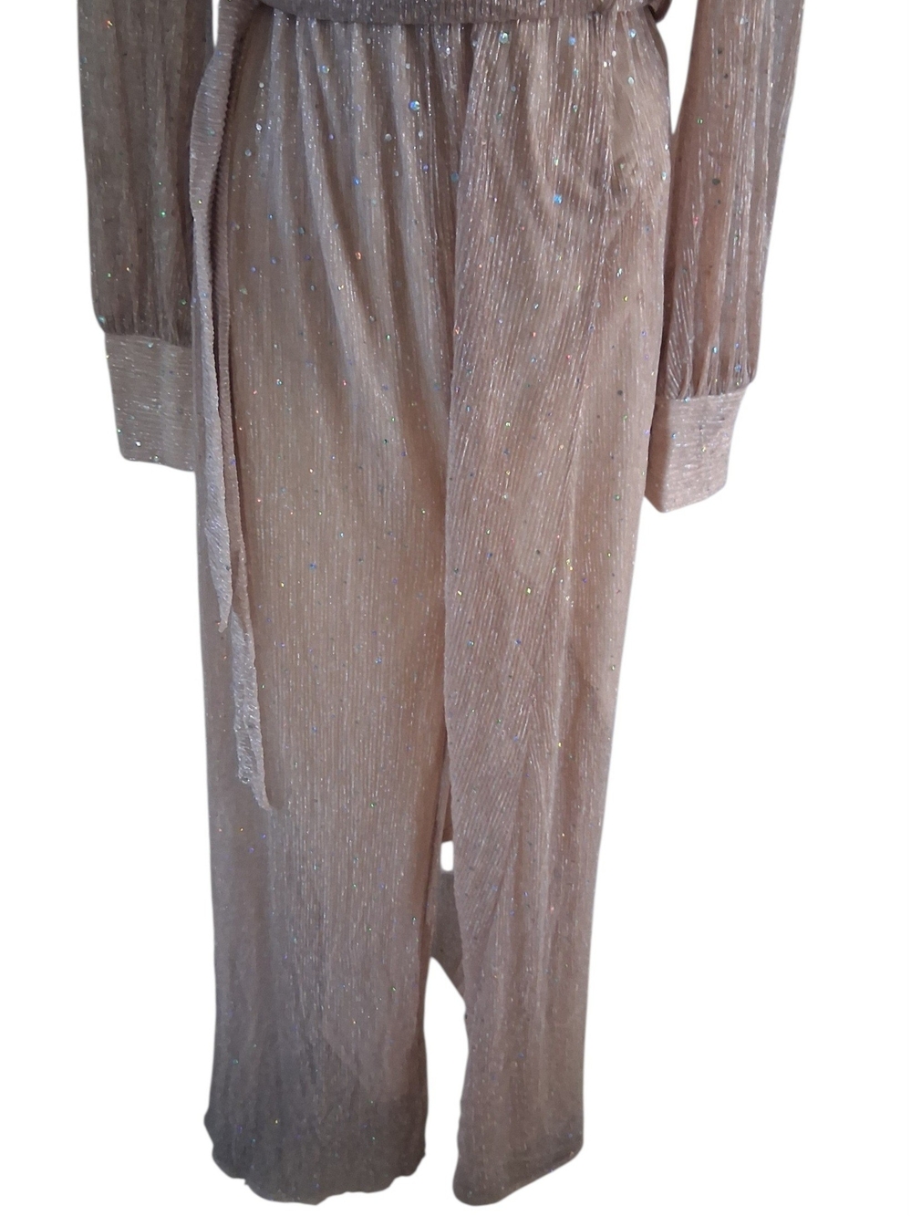 Baltic Born Blush Sequin Wrap Maxi Dress Medium Wedding Maternity Friendly - Picture 7 of 8